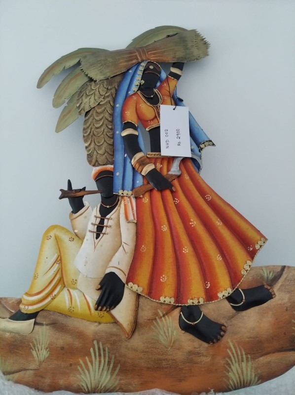 Rajasthani Couple ready to hang Metal wall decor