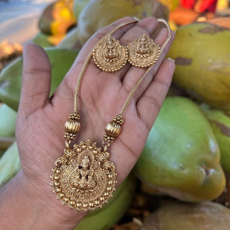 Lakshmi Pendant Antique Finish Neckpiece