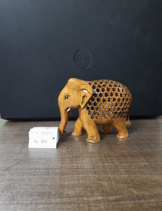 Wooden Elephant Statue Small Size