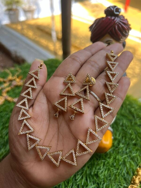 Triangle Shape with AD Neckpiece